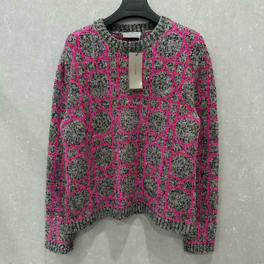 Dior dior plaid sweater in vibrant colors Size L / US 10 / IT 46 - 1 Thumbnail