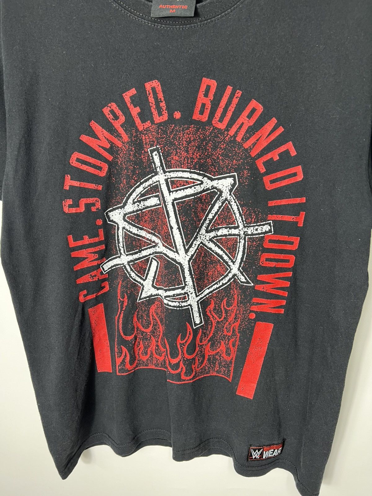 WWE Vintage WWE Seth Rollins Came Stomped Burned It Down T-shirt Size US M / EU 48-50 / 2 - 2 Thumbnail