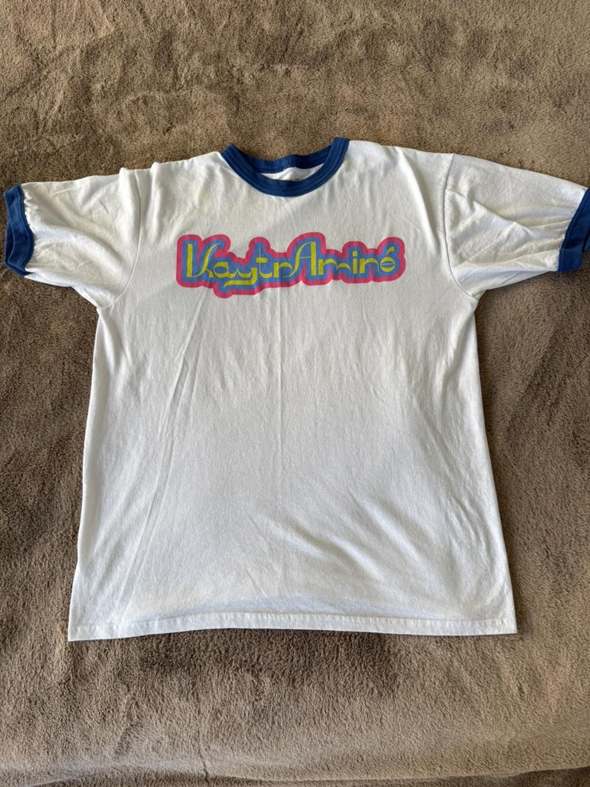Other Kaytramine White and Blue Ringer T-Shirt Large Size US L / EU 52-54 / 3 - 1 Thumbnail