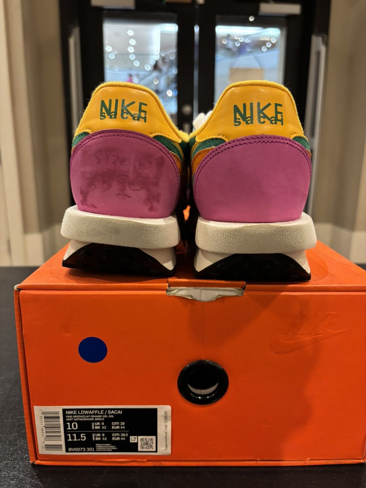 Nike × Sacai Nike X Sacai LD Waffle ‘Sacai Pine Green’ Size US 10 / EU 43 - 3 Thumbnail
