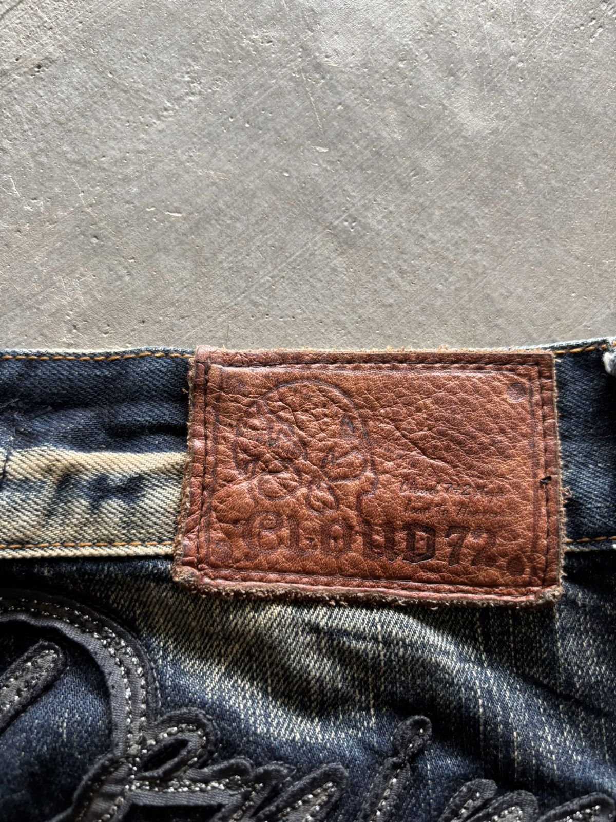 Japanese Brand RUSTY CLOUD72 crocodile patches cross chrome hearts inspired Size US 33 - 14 Thumbnail