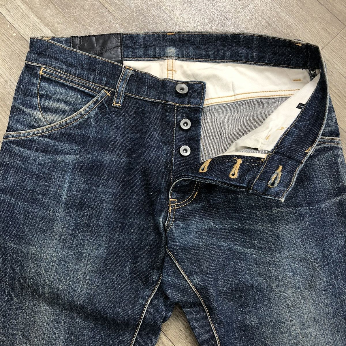 Attachment × Kazuyuki Kumagai Attachment × Le Grande Bleu (L.G.B.) 🇯🇵 2000s Attachment Lgb Gothic Goa Punk Style Curve Leg Jeans Size US 30 / EU 46 - 4 Thumbnail