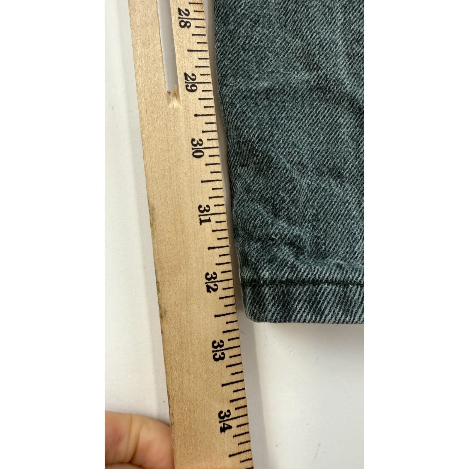 Lee VINTAGE Lee Jeans Womens 33x31 Black Tapered Leg Relaxed Fit Denim 90s USA Made Size 24" / US 00 / IT 34 - 6 Thumbnail