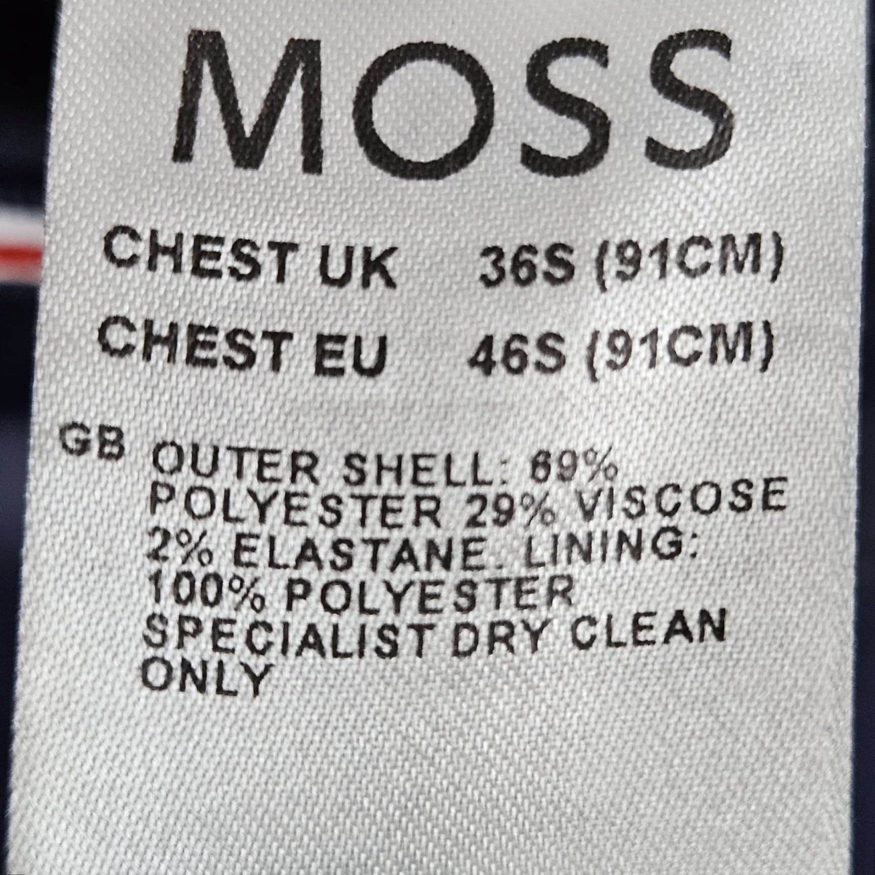 Doublet Moss London Navy Slim Fit V2 2 Button Double Vented Notch Blazer Sport Coat 36S Size 36R - 4 Thumbnail