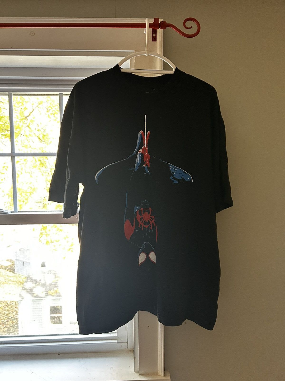 image of Vintage Miles Morales ‘Spider Man’ Tee in Black, Men's (Size XL)