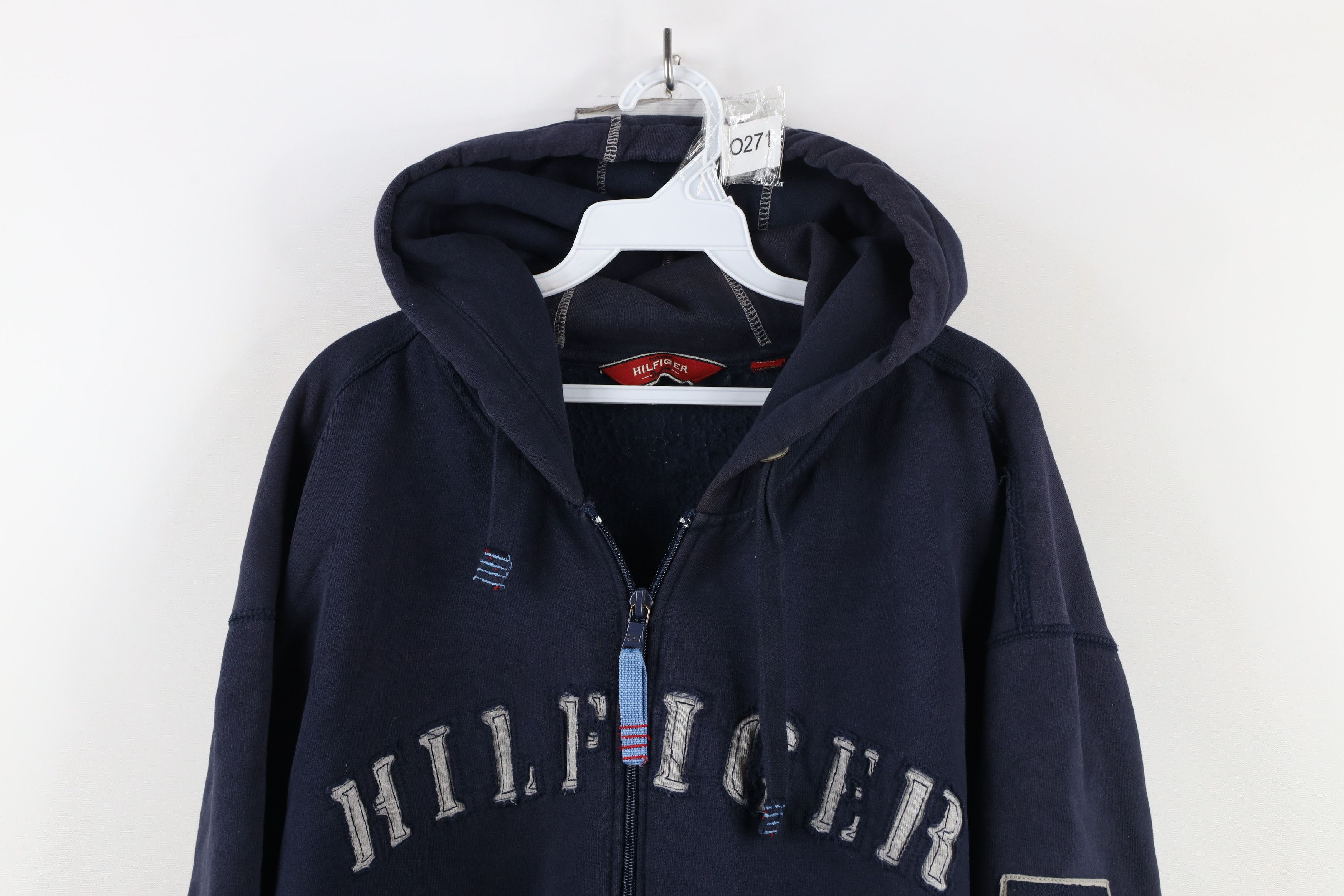 Tommy Hilfiger × Vintage Vintage Y2K Tommy Hilfiger Heavyweight Full Zip Hoodie Blue Size US XXL / EU 58 / 5 - 2 Thumbnail
