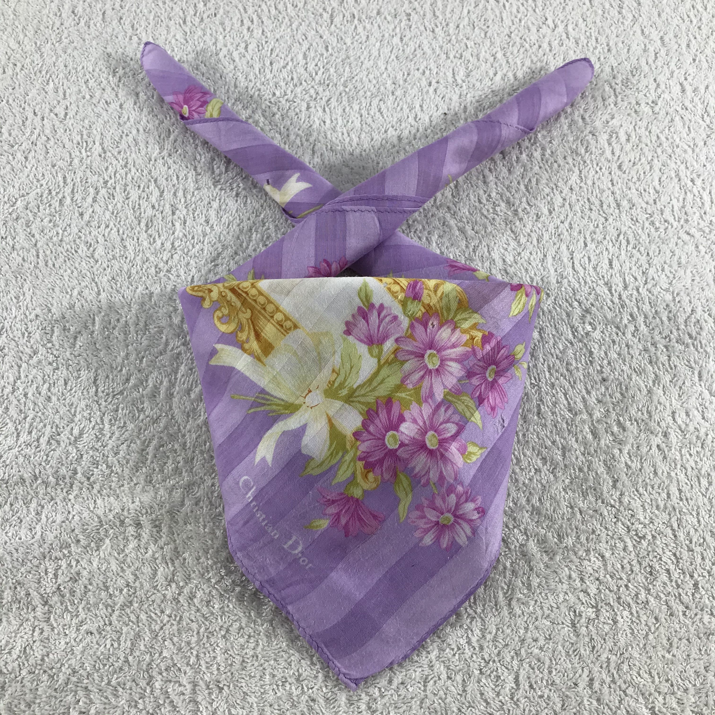 Christian Dior Monsieur × Vintage Christian Dior Bandana / Handkerchief / Neckerchief - S159 Size ONE SIZE - 6 Thumbnail