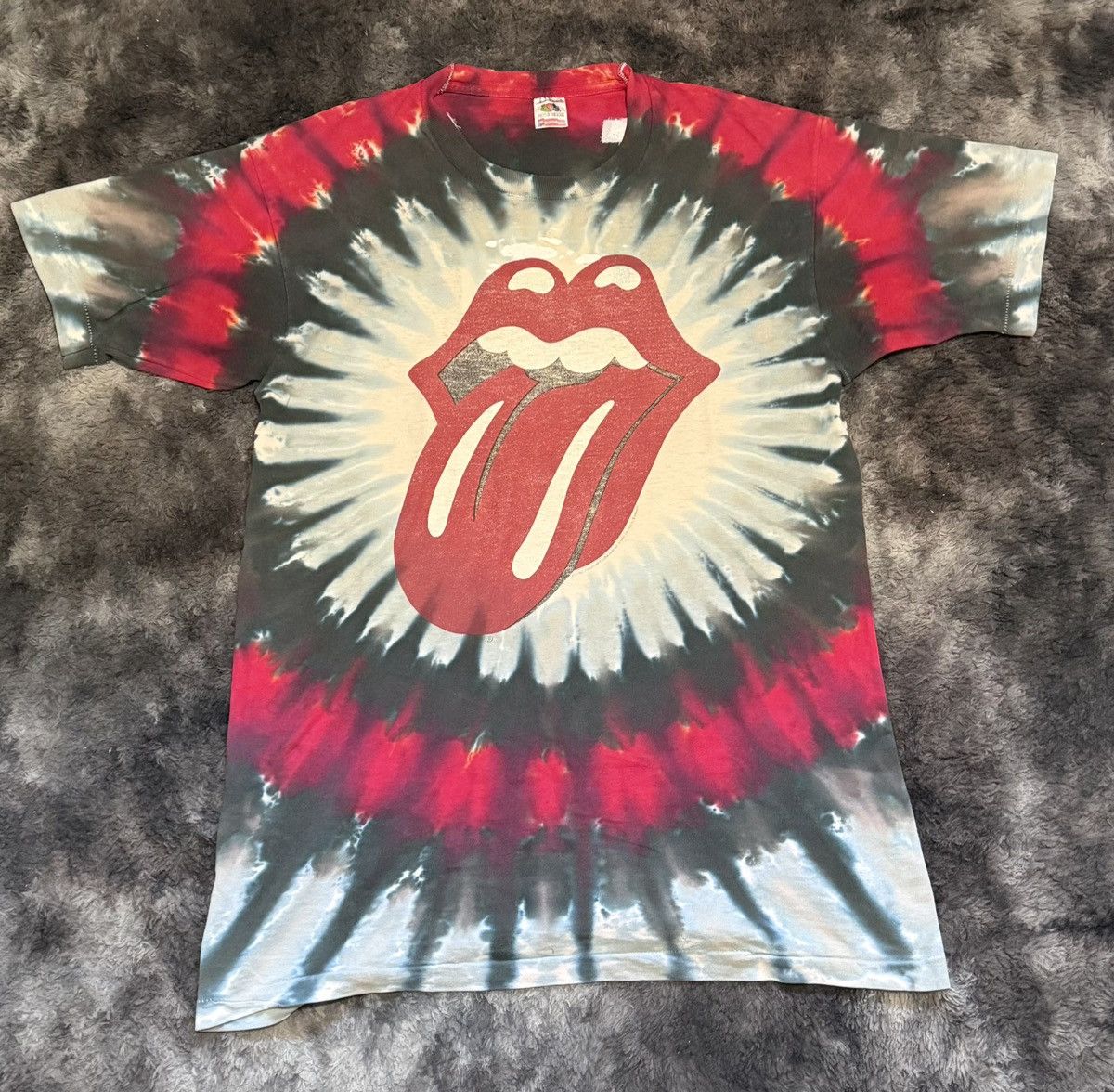 The Rolling Stones 1991 GRAIL Tie Dye Rolling Stones Tee Size US L / EU 52-54 / 3 - 1 Thumbnail