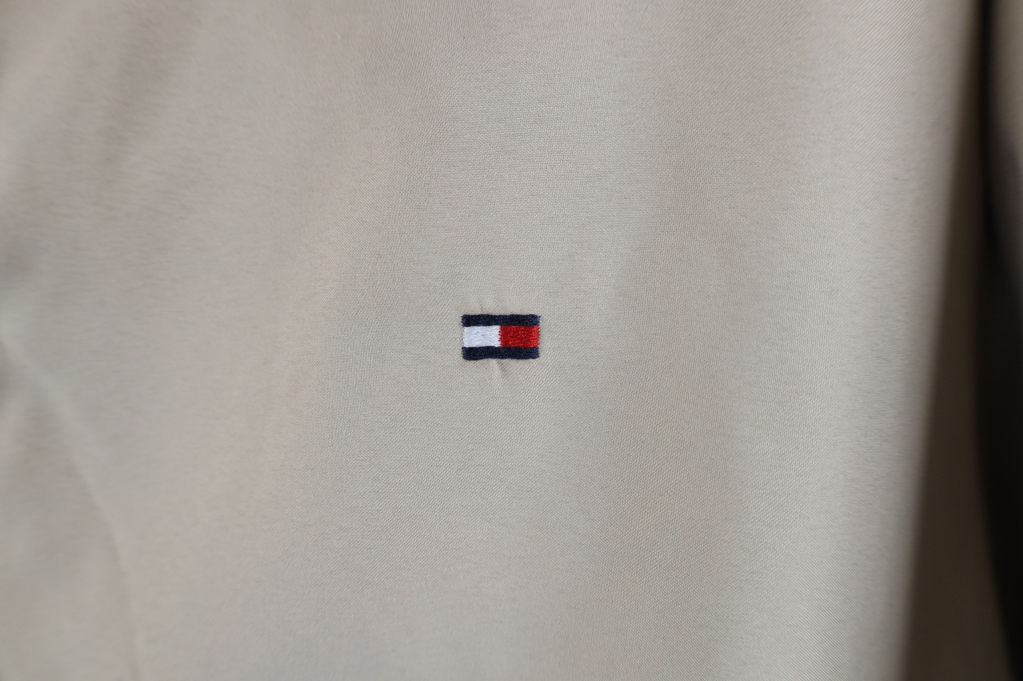 Tommy Hilfiger × Vintage Vintage 90s Tommy Hilfiger Microfiber Bomber Jacket Beige Size US L / EU 52-54 / 3 - 4 Thumbnail