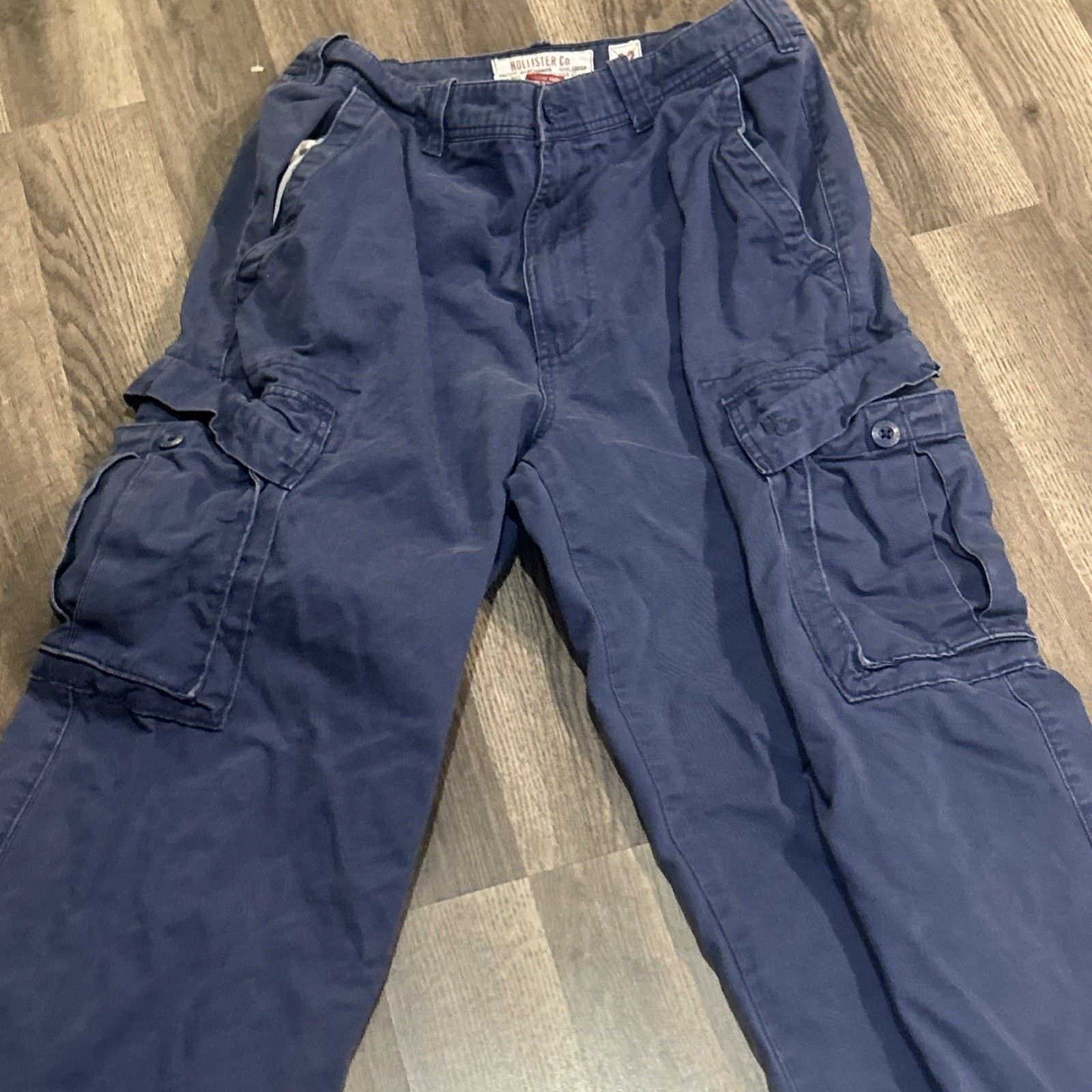 Hollister Men’s Hollister 33 Cargo Blue Pants Y2K Heavy Pants Size US 33 - 2 Thumbnail