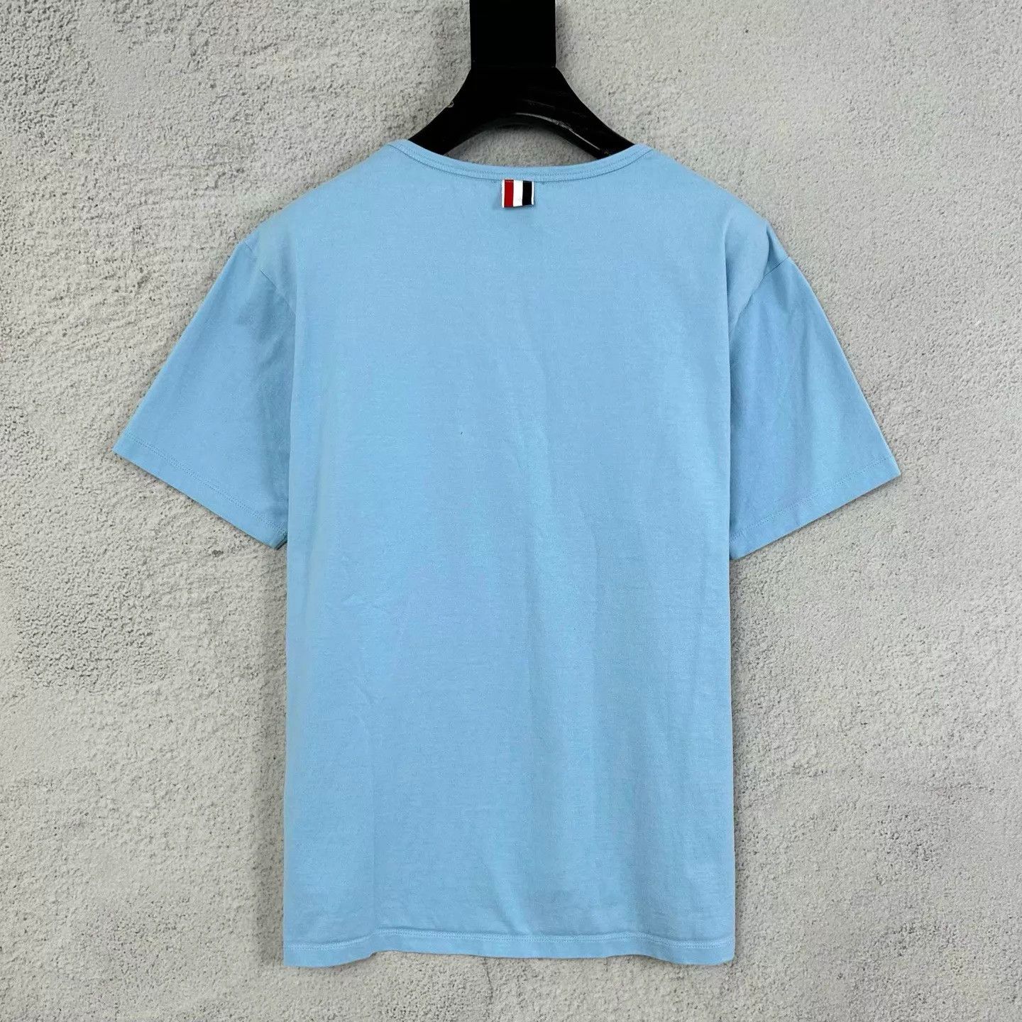 Thom Browne TB Men's LightBlue StripedPocket ShortSleeve Tee 3 Size US L / EU 52-54 / 3 - 2 Thumbnail
