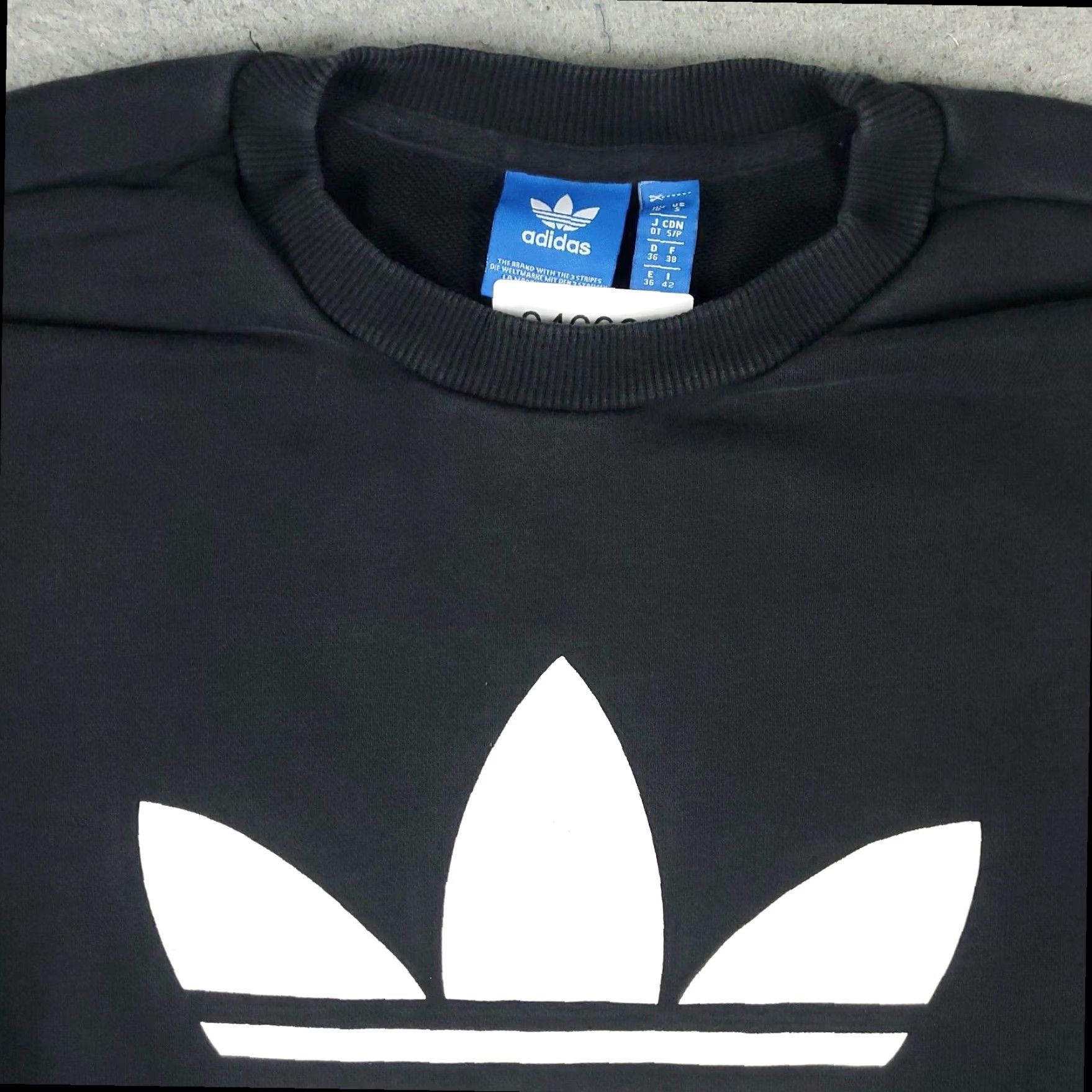 Adidas Adidas Pullover Sweater Womens Black Small Crew Neck Cotton Blend Size S / US 4 / IT 40 - 3 Thumbnail