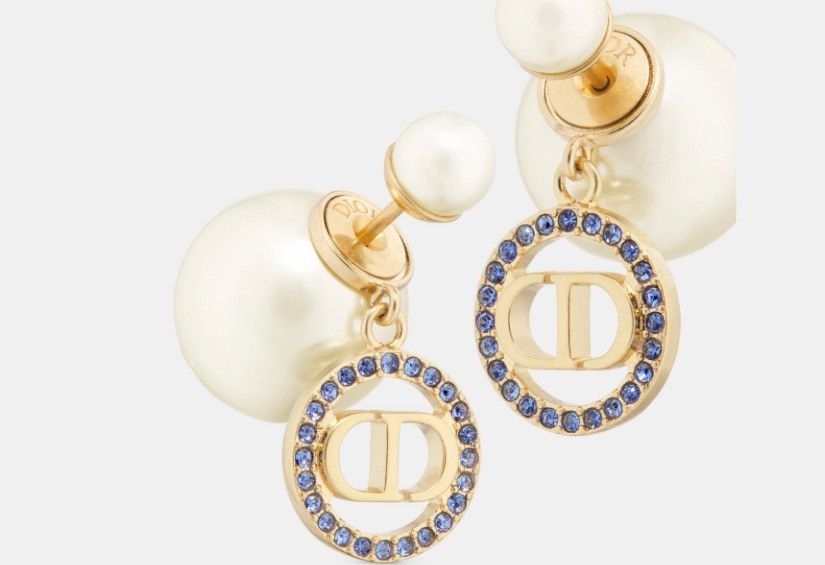 Dior o1w1db11224 Size: OS / Tribales Earrings in Gold & Blue Size ONE SIZE - 3 Thumbnail