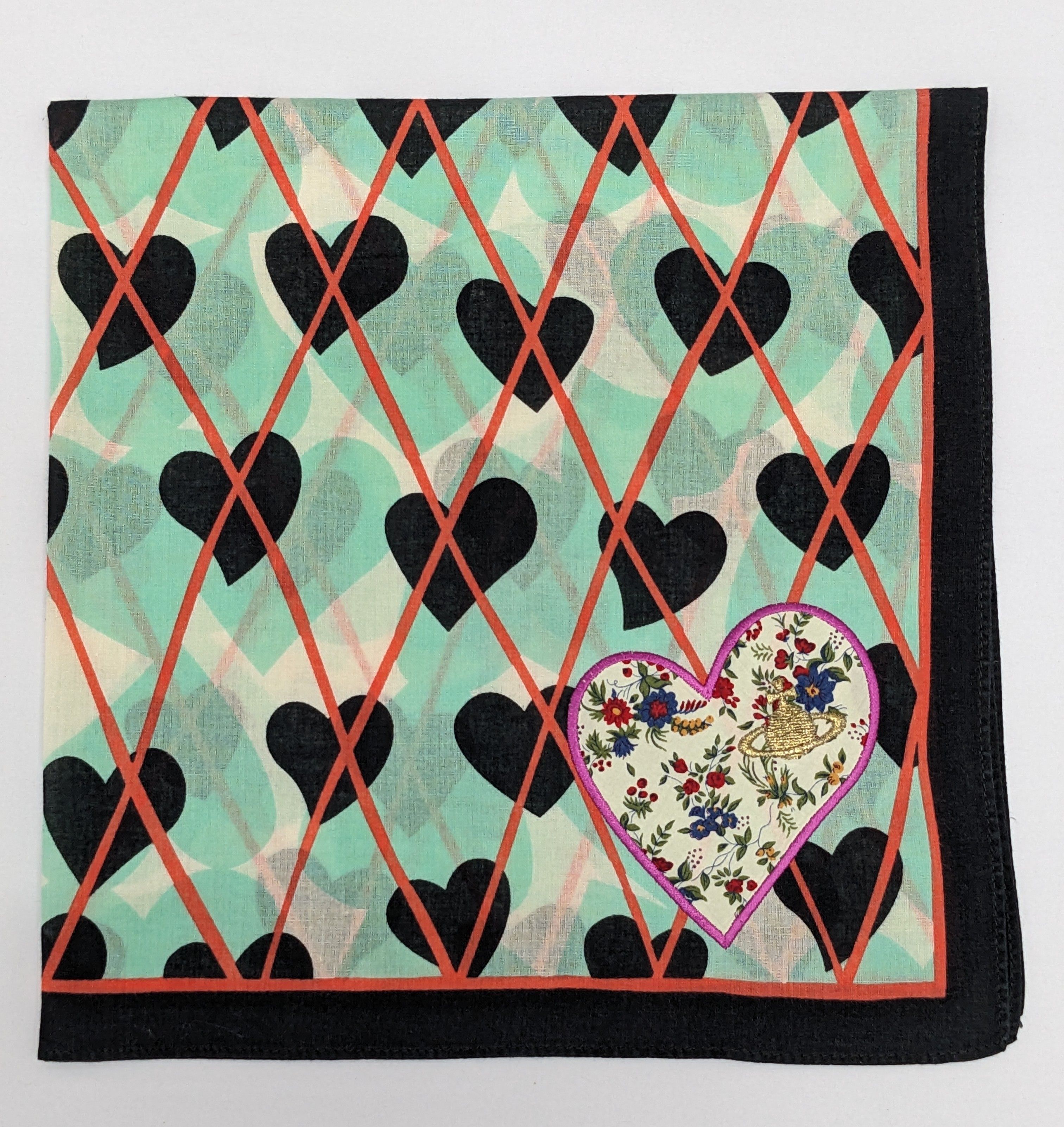 Vivienne Westwood Vivienne Westwood Heart Handkerchief Embroidered Orb Floral Size ONE SIZE - 1 Thumbnail