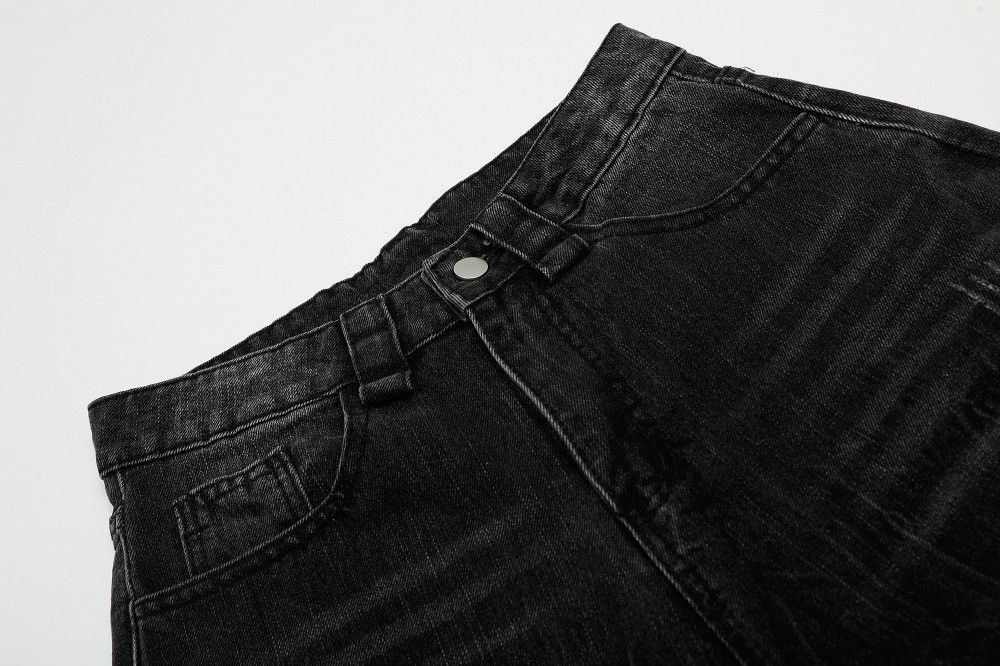 Jean Punk retro distressed washed straight denim shorts Size US 34 / EU 50 - 3 Thumbnail