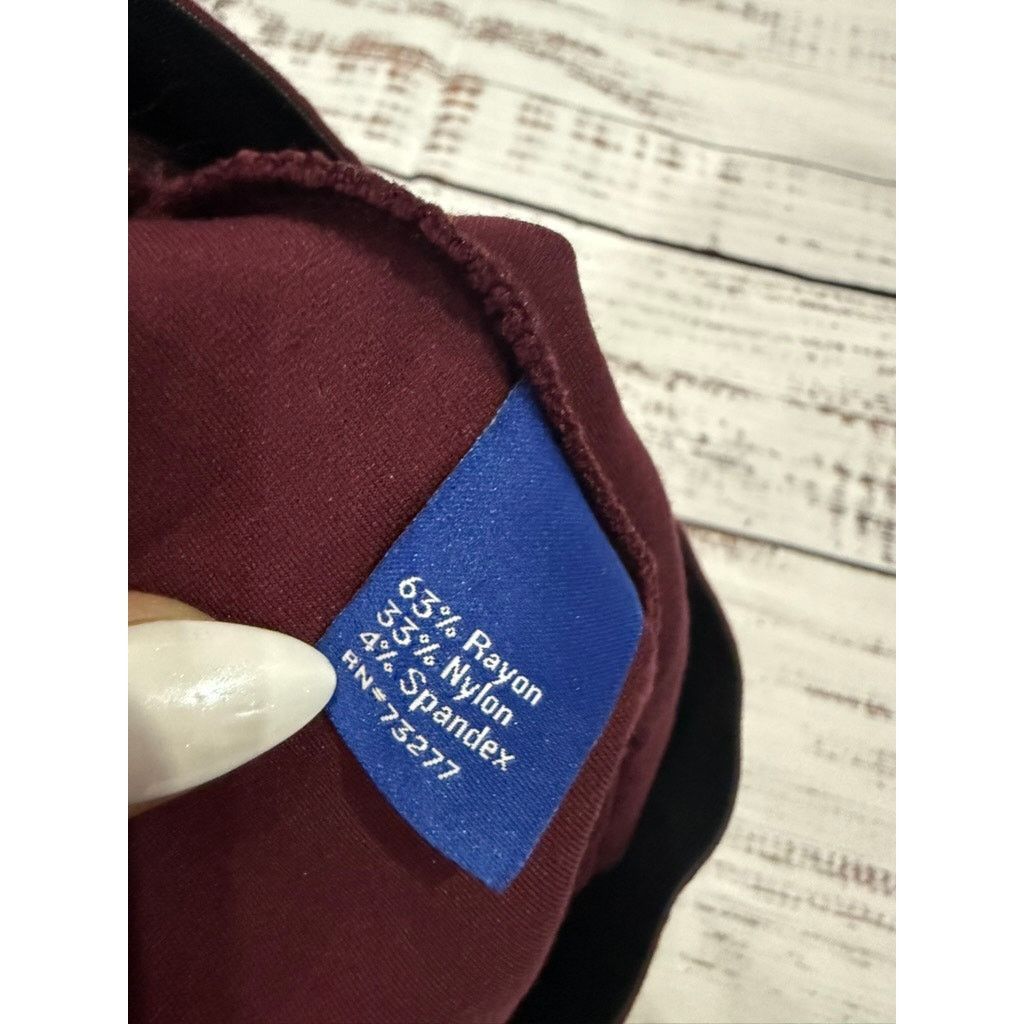 Apt. 9 APT.9 Skirt Burgundy Pull-On Stretch Knit Pencil Workwear Size 29" - 5 Thumbnail