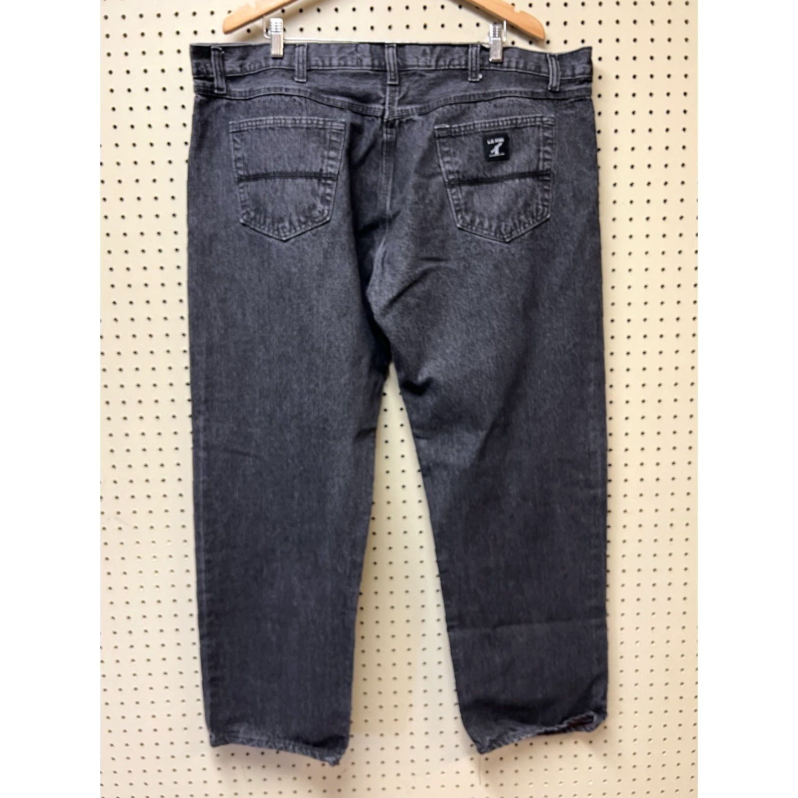 Denime LC KING Mens Jeans 46x30 Black Den im Heavy Duty Work Pants Regular Fits USA Pointer Brand 5-Pocket Style Size US 30 / EU 46 - 2 Thumbnail