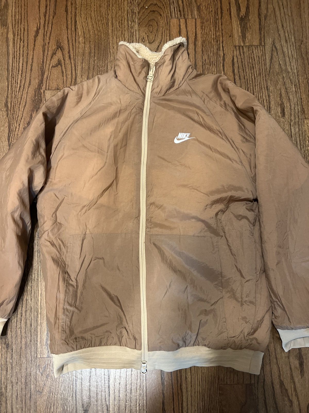 Japanese Brand × Nike Nike Big Swoosh Reversible Jacket ‘Hemp White’ Size US M / EU 48-50 / 2 - 4 Thumbnail