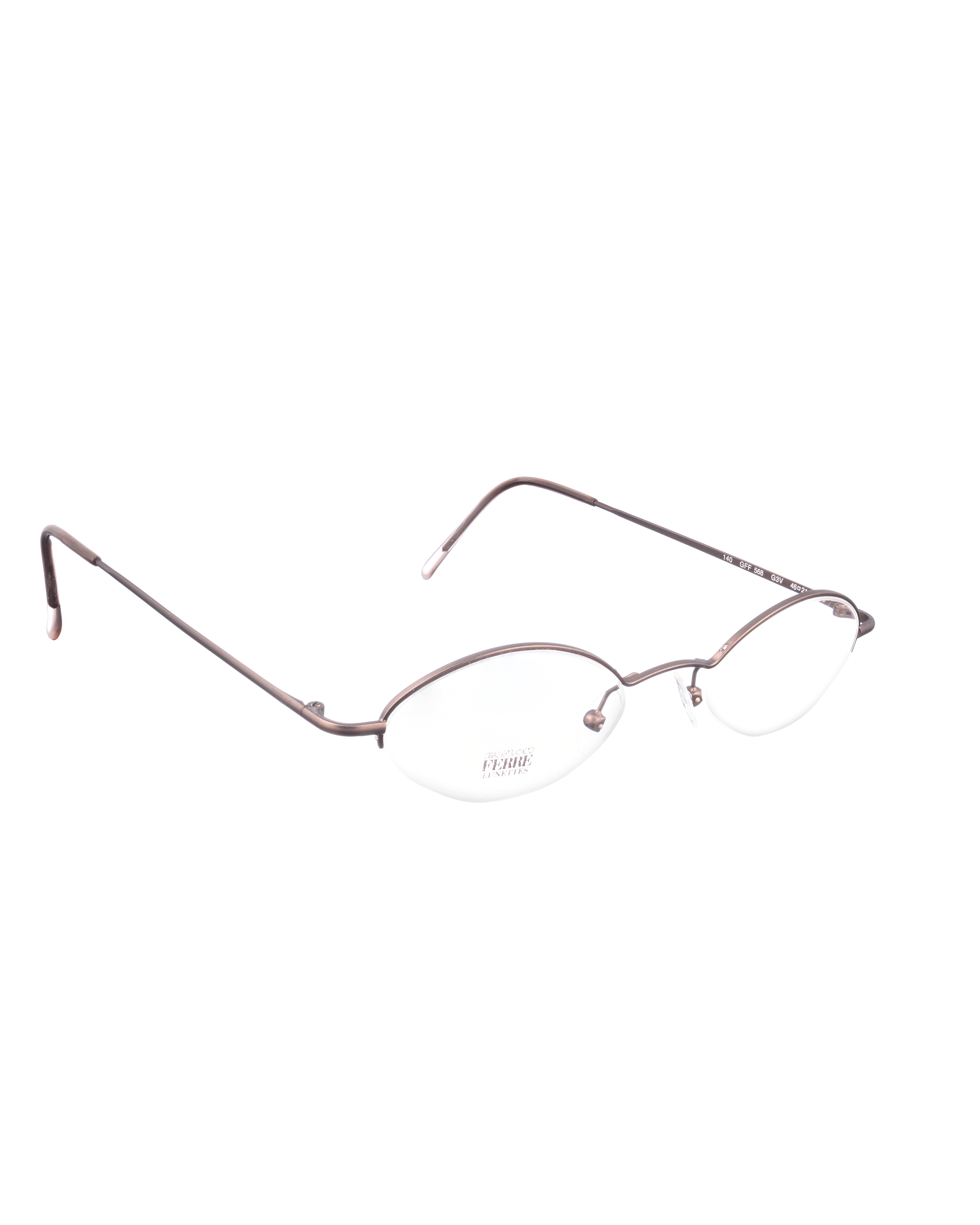 Gianfranco Ferre Gianfranco Ferre 00s Chocolate Brown Half-Rim Glasses Size ONE SIZE - 1 Thumbnail