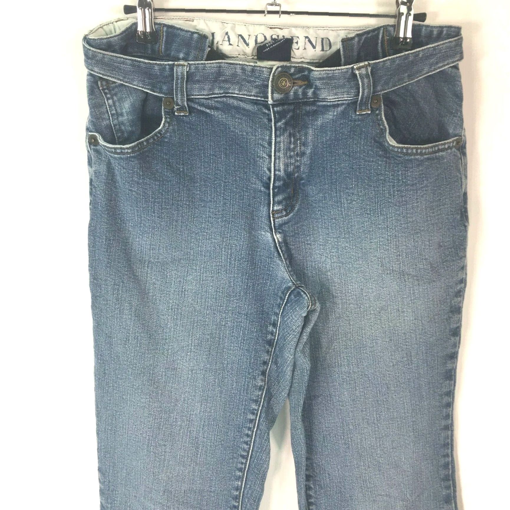 Lands' End Lands' End Jeans Womens Original Fit Modern Waist Boot Leg Denim Blue Size 14 Size 36" / US 14 / IT 50 - 4 Thumbnail