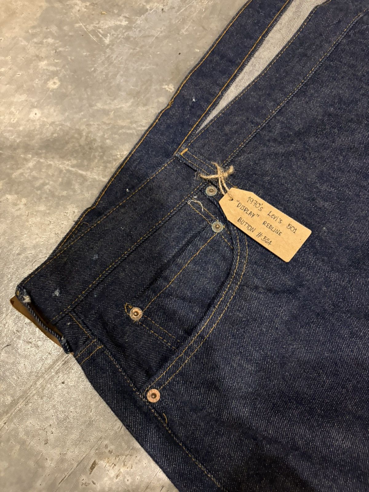 Levi's Vintage Clothing × Vintage 1970’s Levi’s 501 Display Redline button #524 size w76 L45 Size US 44 / EU 60 - 5 Thumbnail