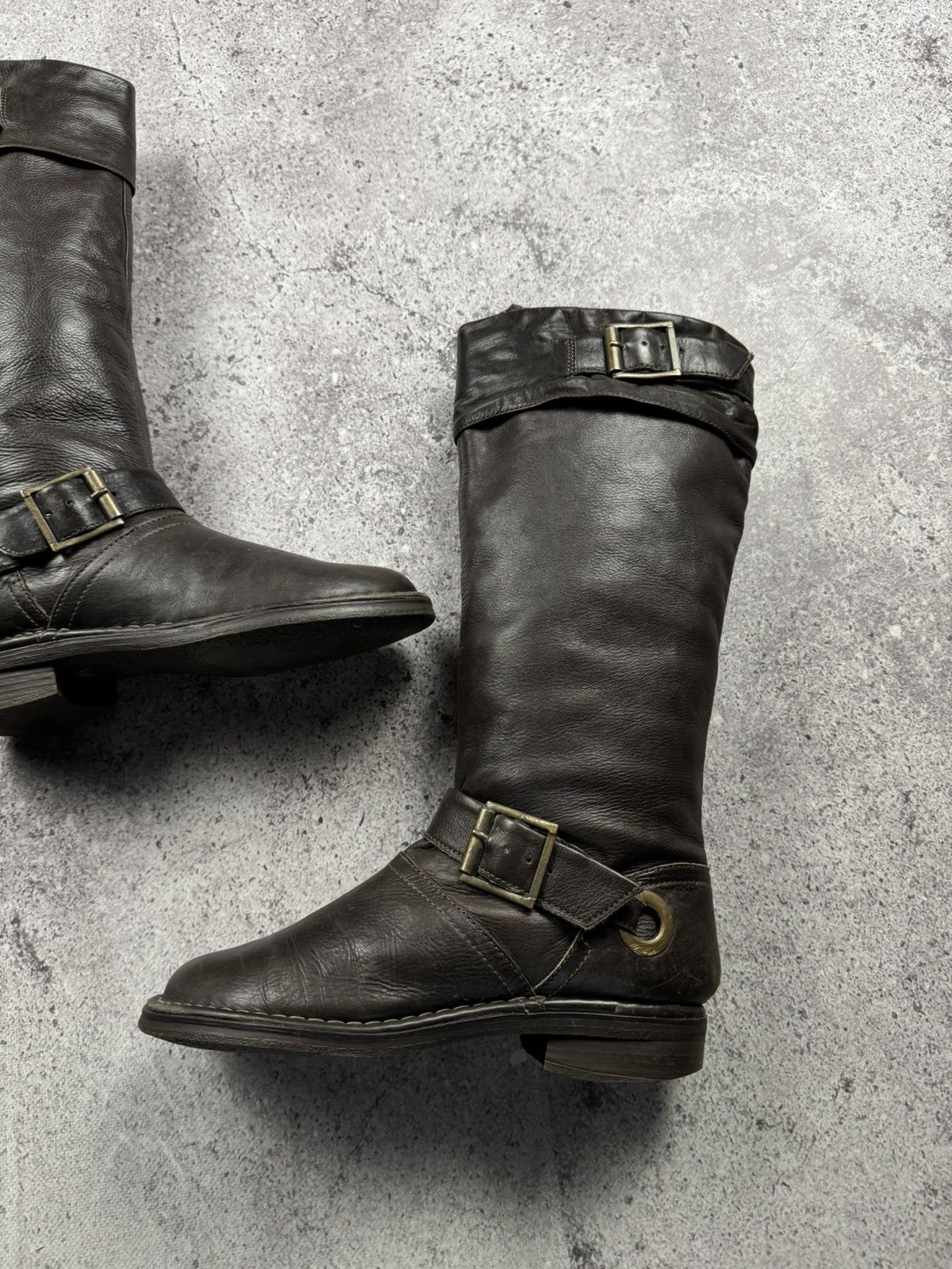 If Six Was Nine Vintage AS 98 Heel Rick Owens Style Leather Biker Boots Y2K Size US 8 / IT 38 - 16 Thumbnail