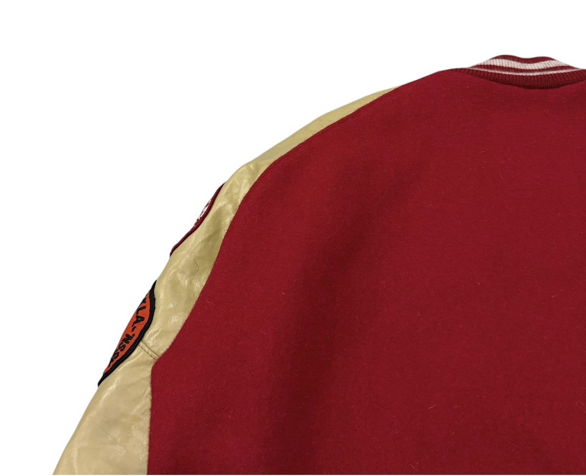 Delong Vintage 90s Delong Marching Band Wool Leather Varsity Jacket Size US M / EU 48-50 / 2 - 15 Thumbnail