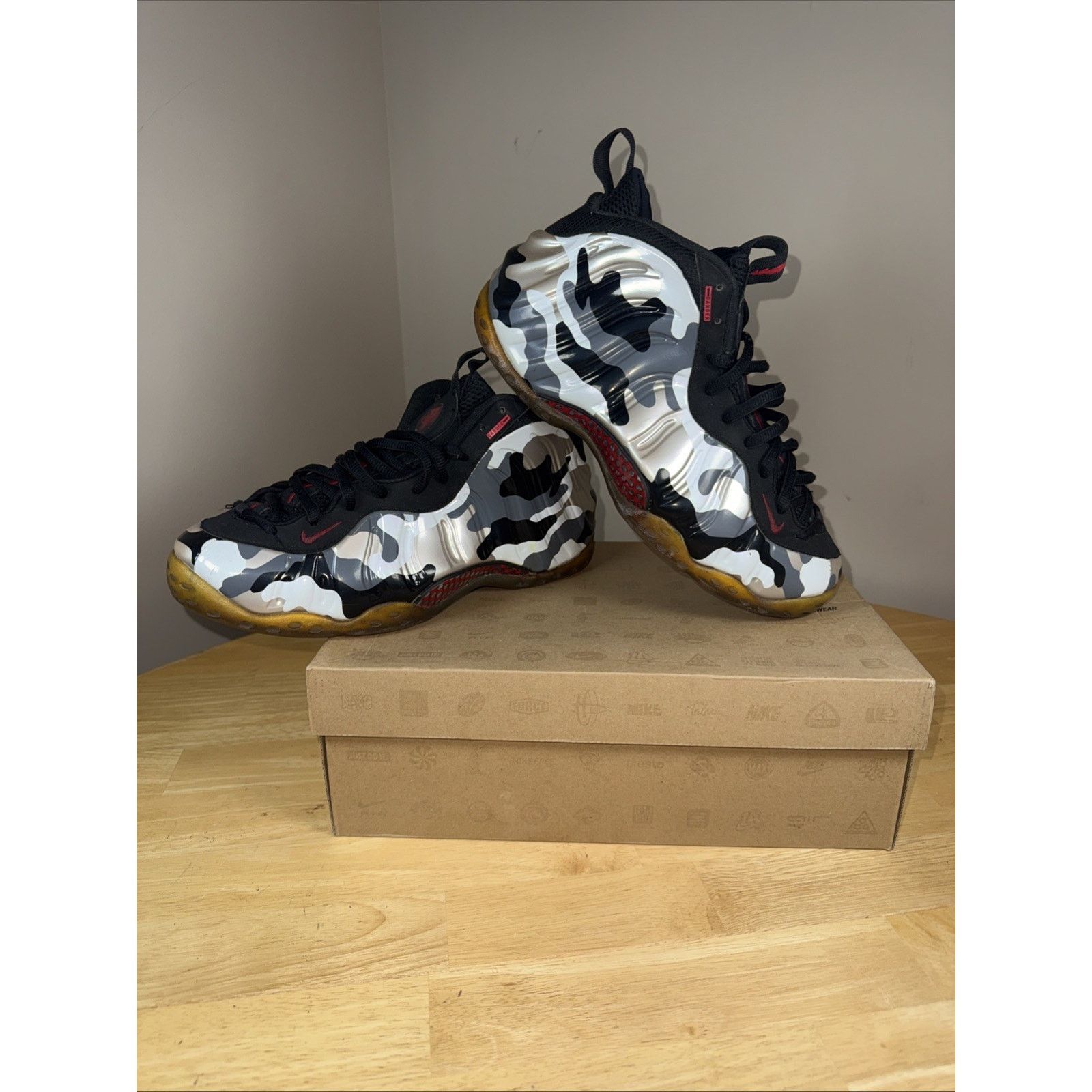 Nike Size 10.5 Nike 2013 Fighter Jet Foamposite One PRM OG BOX Size US 10.5 / EU 43-44 - 2 Thumbnail