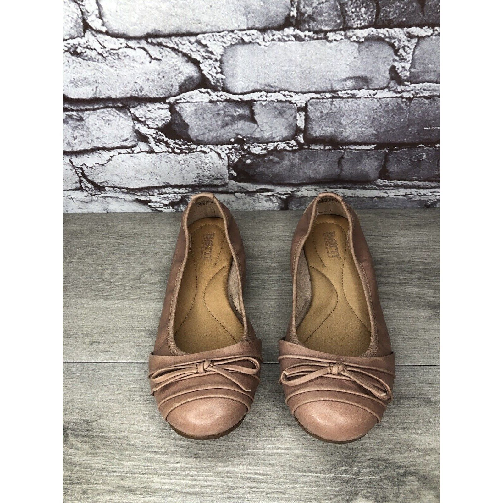 Born Born Footwear Dusty Pink Leather Casual Bow Ballet Flats Wom Size US 6.5 / IT 36.5 - 13 Thumbnail