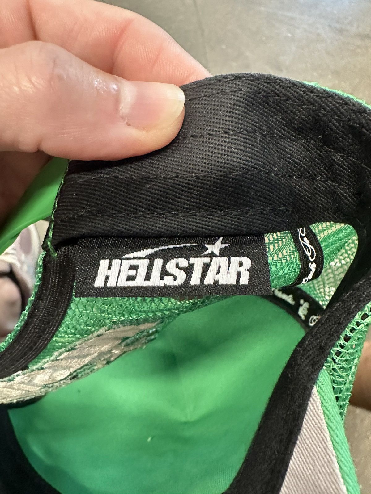 HELLSTAR Hellstar Big Logo Trucker Snapback Hat Green Size ONE SIZE - 7 Thumbnail