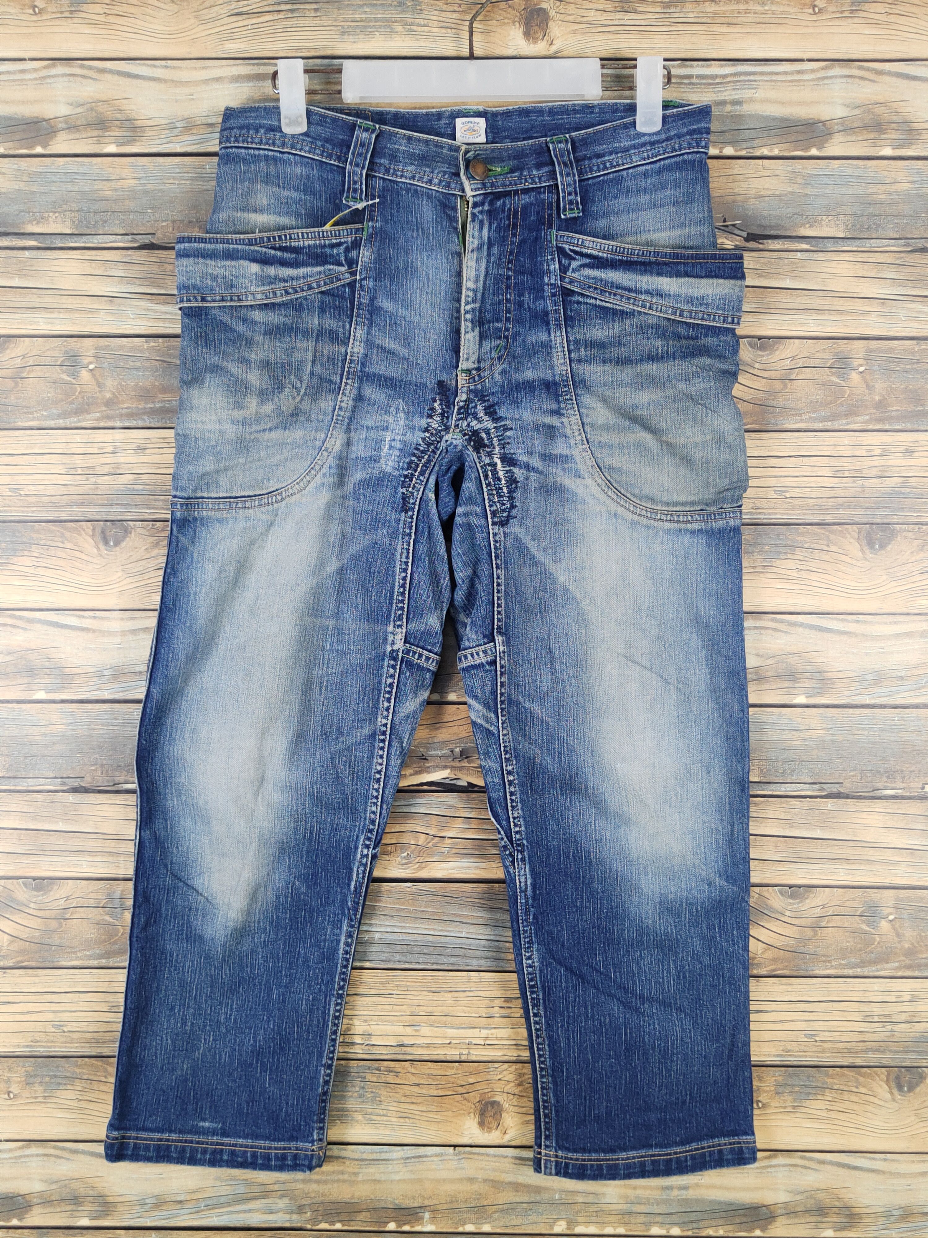 Japanese Brand Gohemp made in japan Distressed Ripped denim Jeans #W1573 Size US 30 / EU 46 - 1 Thumbnail
