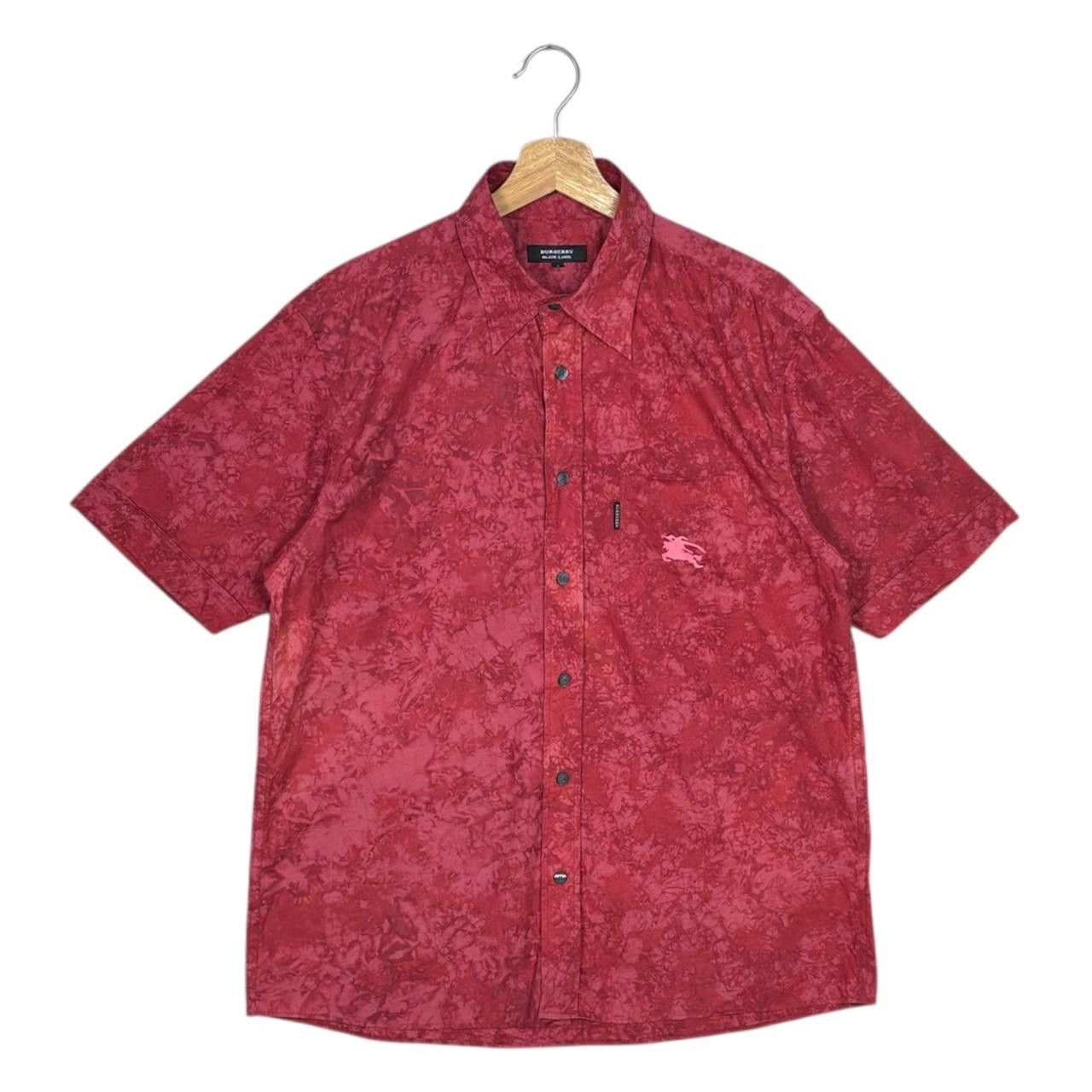 Burberry Burberry Black Label Red Batik Shirt Luxury Style Size US L / EU 52-54 / 3 - 1 Thumbnail