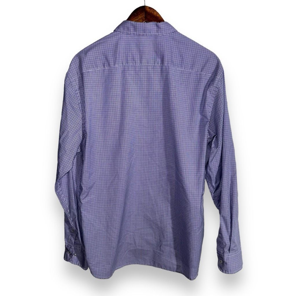 UNTUCKit UntuckIt Purple & Navy Check Button Down Shirt Size XL Size US XL / EU 56 / 4 - 8 Thumbnail