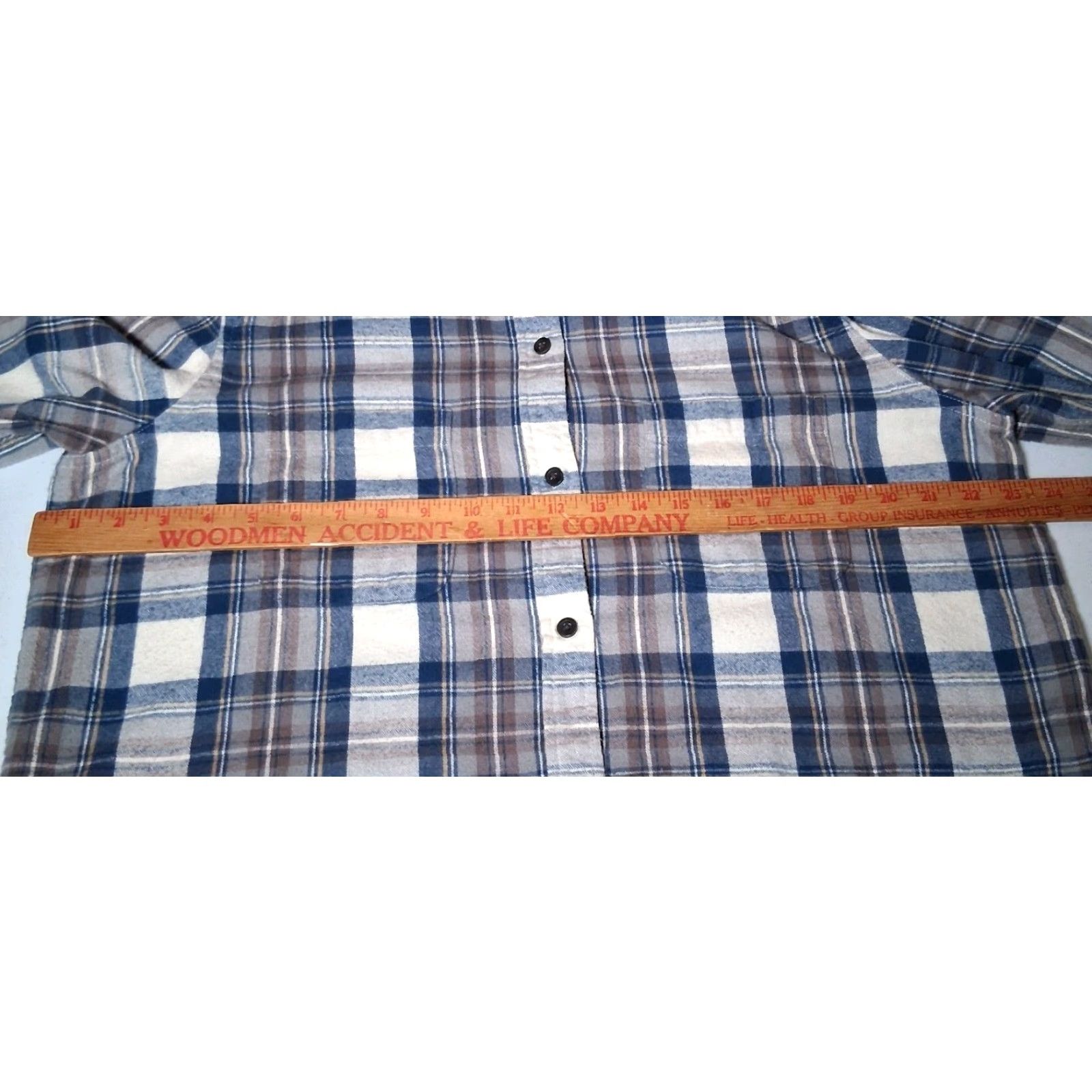 Vintage L.L. Bean Flannel Shirt Men XL Blue Tan Scotch Plaid Tartan Classic 508276 Size US XL / EU 56 / 4 - 5 Thumbnail