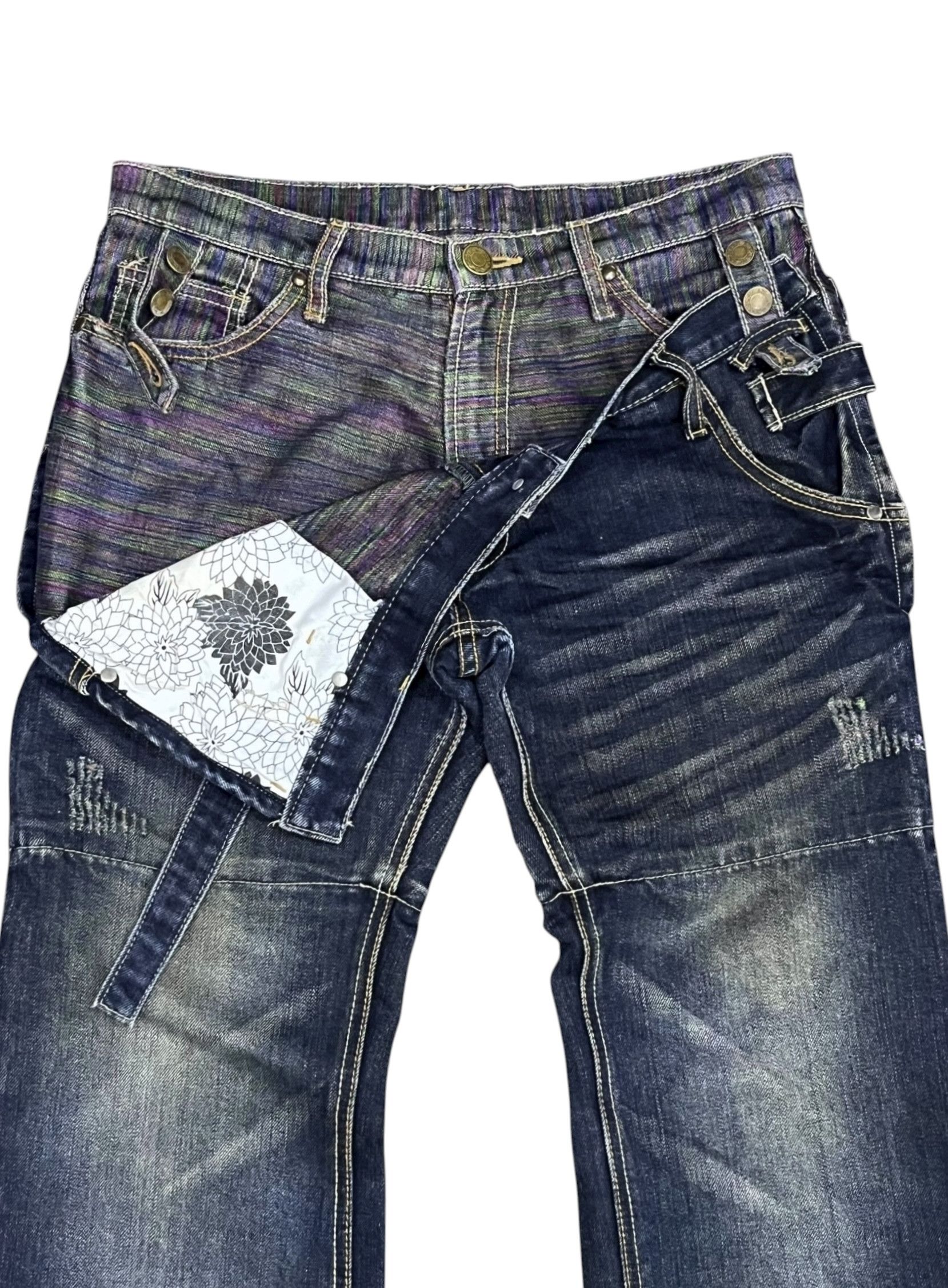 Seditionaries Gumu Int'l Grunge Hybrid Double Waist Jeans W31 Rare Size US 31 - 1 Thumbnail