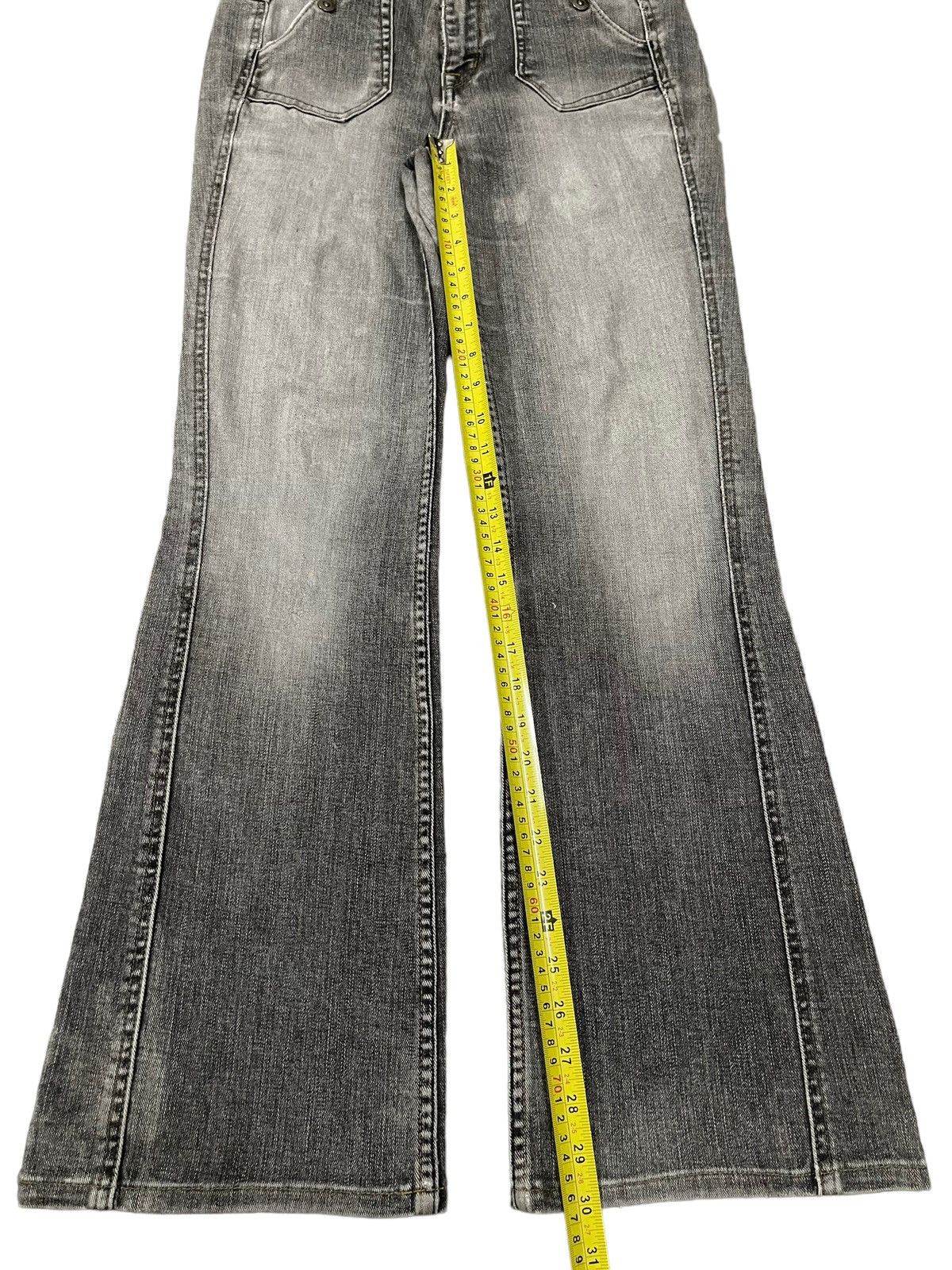 If Six Was Nine Vintage Japanese Brand Bleached Faded Wash Style Flare Jeans Size US 30 / EU 46 - 13 Thumbnail