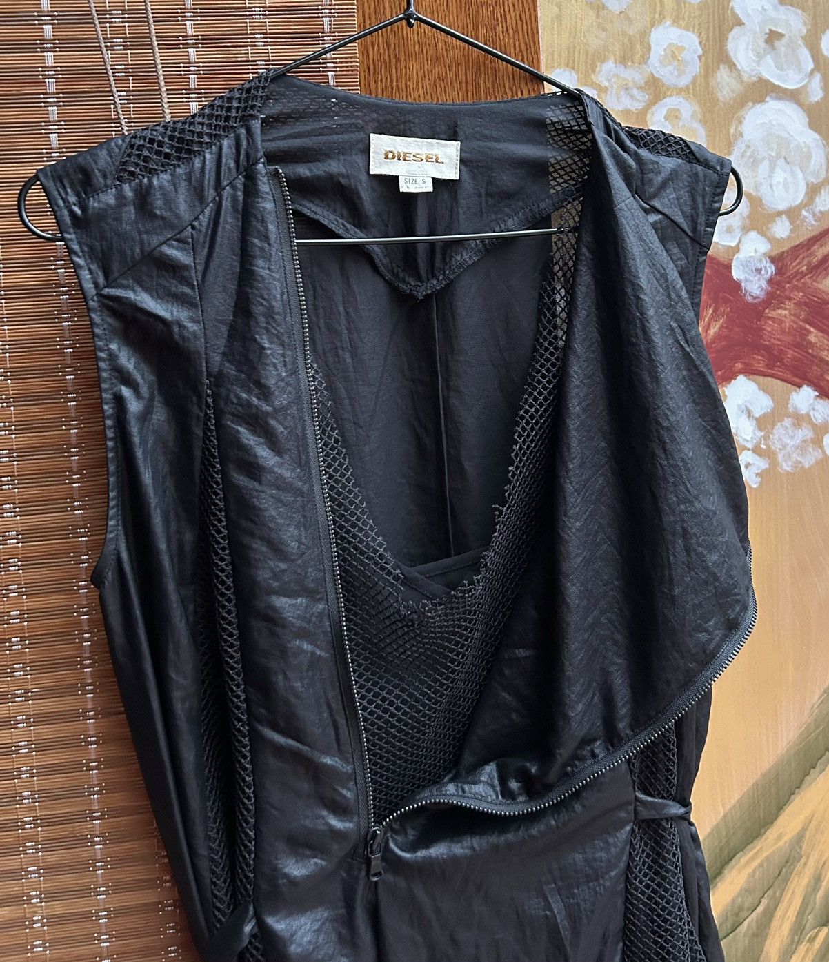Diesel Diesel Black Sleeveless Cowl Neck Side Zip Mini Dress Size S / US 4 / IT 40 - 5 Thumbnail