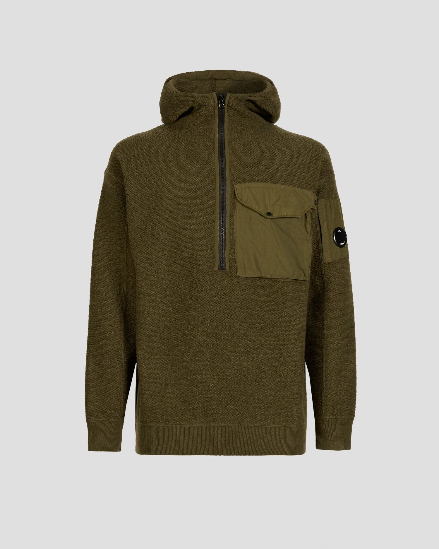 C.P. Company o1y1224 Hooded Sweater in Military Green Size US S / EU 44-46 / 1 - 1 Thumbnail