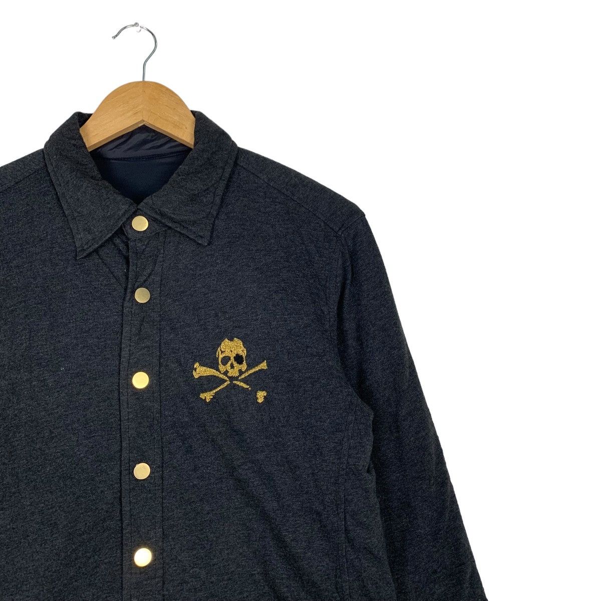 I Love Hand Jam Skulls Big Logo Button Jacket #1022-C46
