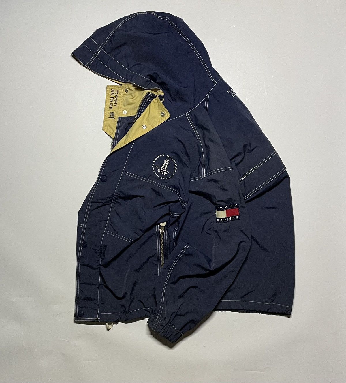Tommy Hilfiger × Tommy Jeans × Vintage Tommy HiIfiger 985’Sailing gear packable Navy sportwear Size US XL / EU 56 / 4 - 4 Thumbnail