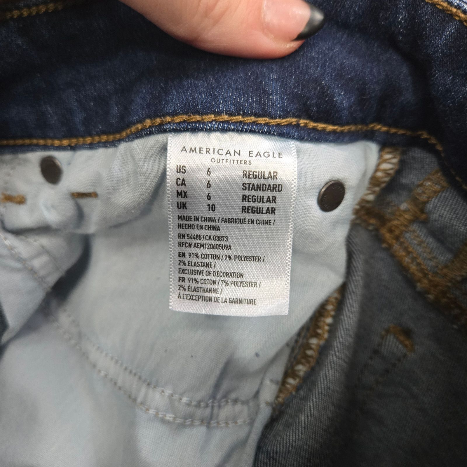 American Eagle Outfitters American Eagle Hi Rise Denim Mini Skirt Size 6 Size 28" / US 6 / IT 42 - 6 Thumbnail