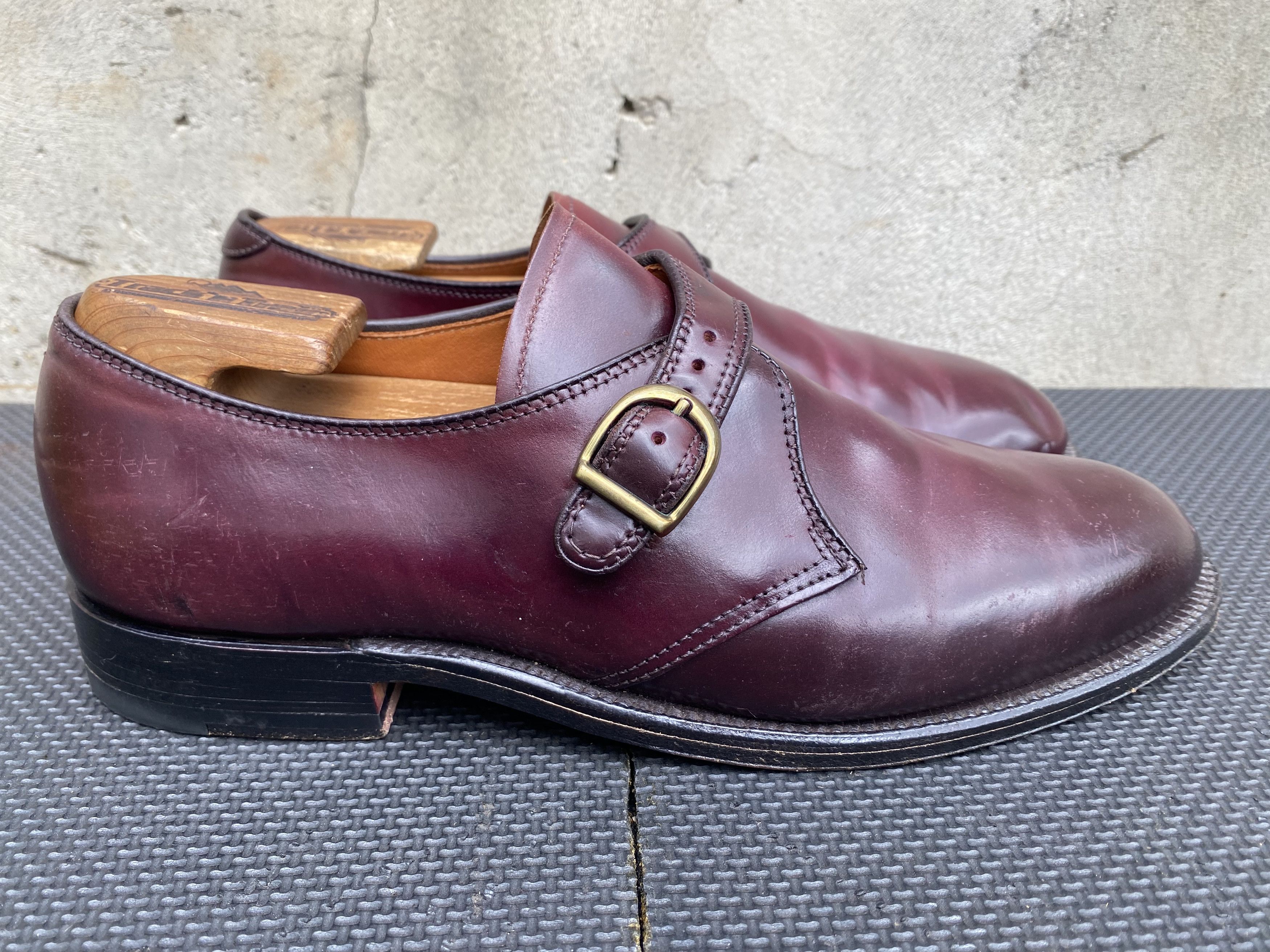 Alden Mint Alden 954 Color 8 Burgundy Shell Cordovan Monkstrap Size US 8.5 / EU 41-42 - 3 Thumbnail