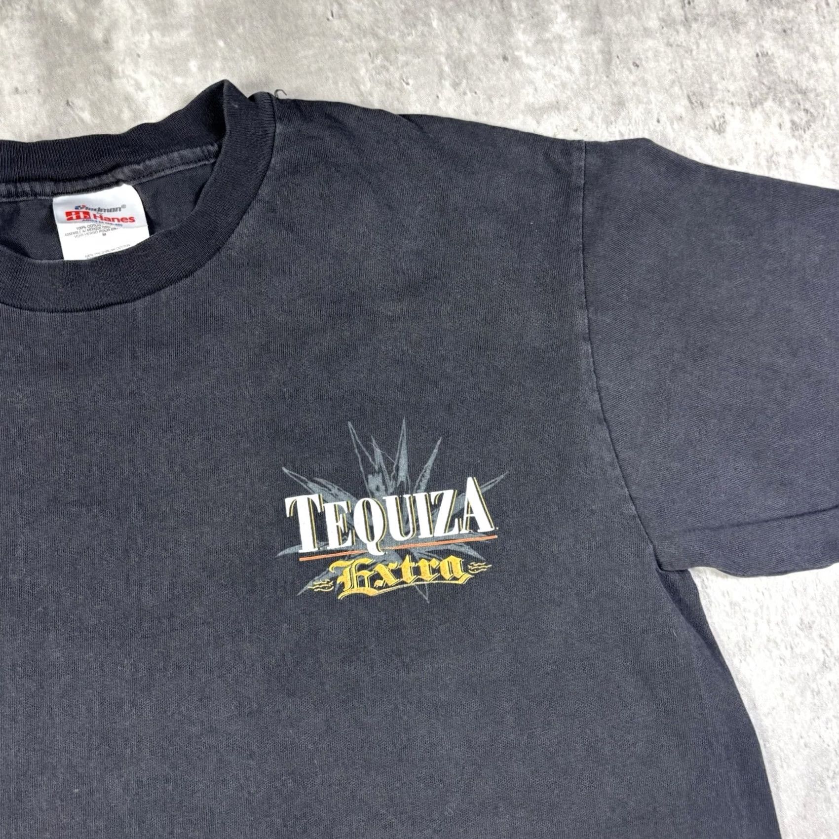 Hanes VINTAGE Tequiza Exta Funny Quote Beer Promo T Shirt Mens size M Size US M / EU 48-50 / 2 - 3 Thumbnail