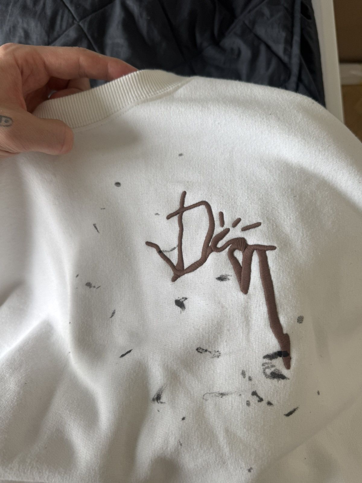 Dior Dior X Travis Scott Designer Collab Splatter Sweatshirt Size US XL / EU 56 / 4 - 4 Thumbnail