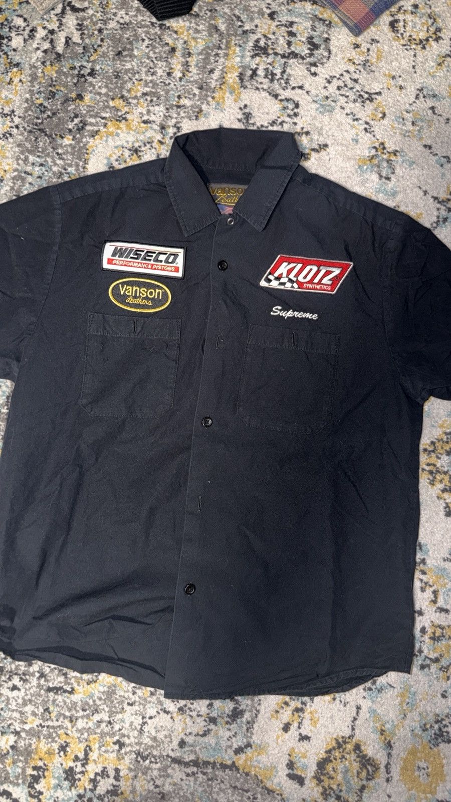 Supreme Supreme Bunnies S/S Work Shirt Angel's Pond Black XL | Grailed