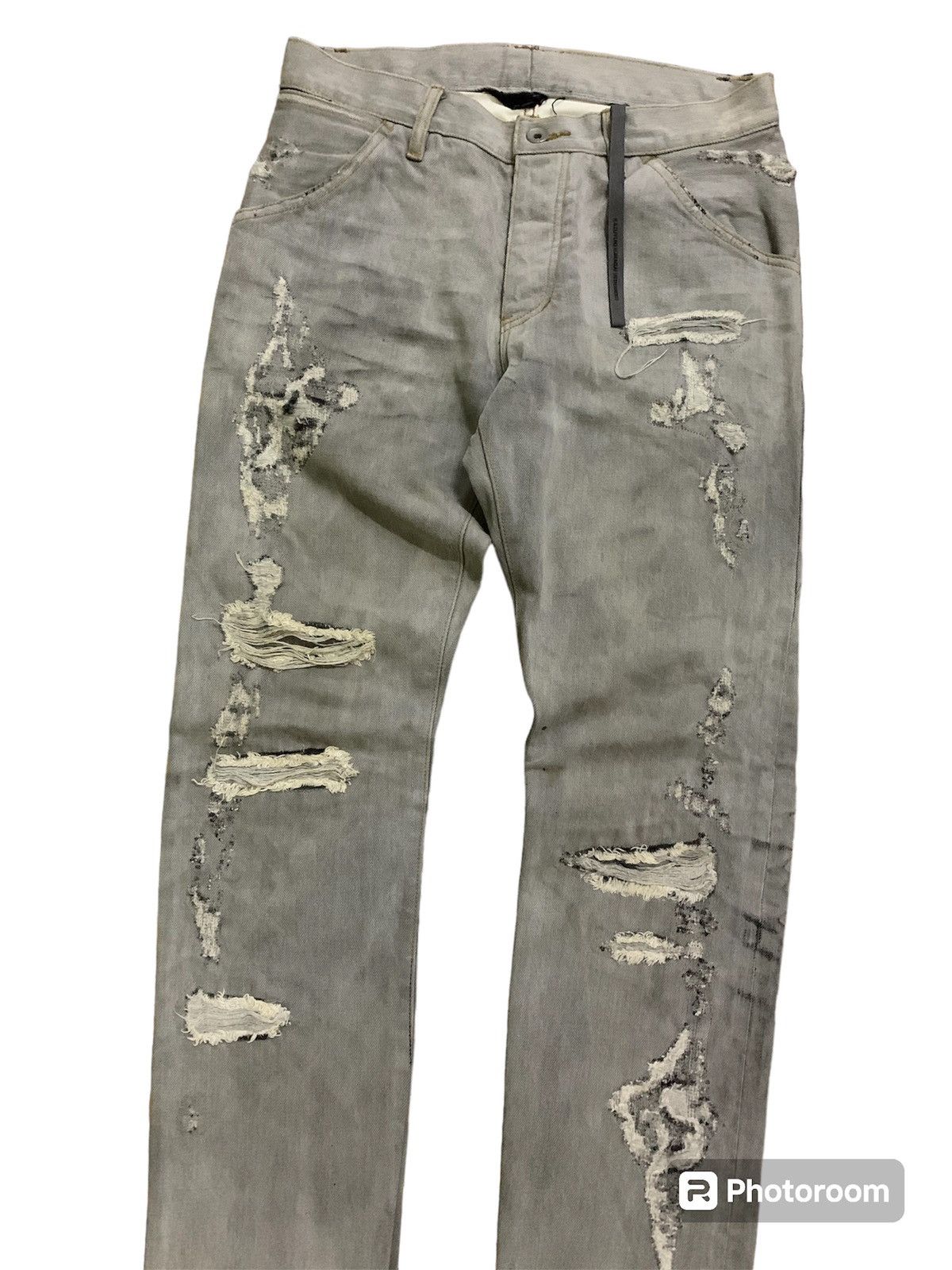 Kazuyuki Kumagai Attachment 💥Kazuyuki kumagai Attachment Ripped Denim Size US 29 - 2 Thumbnail