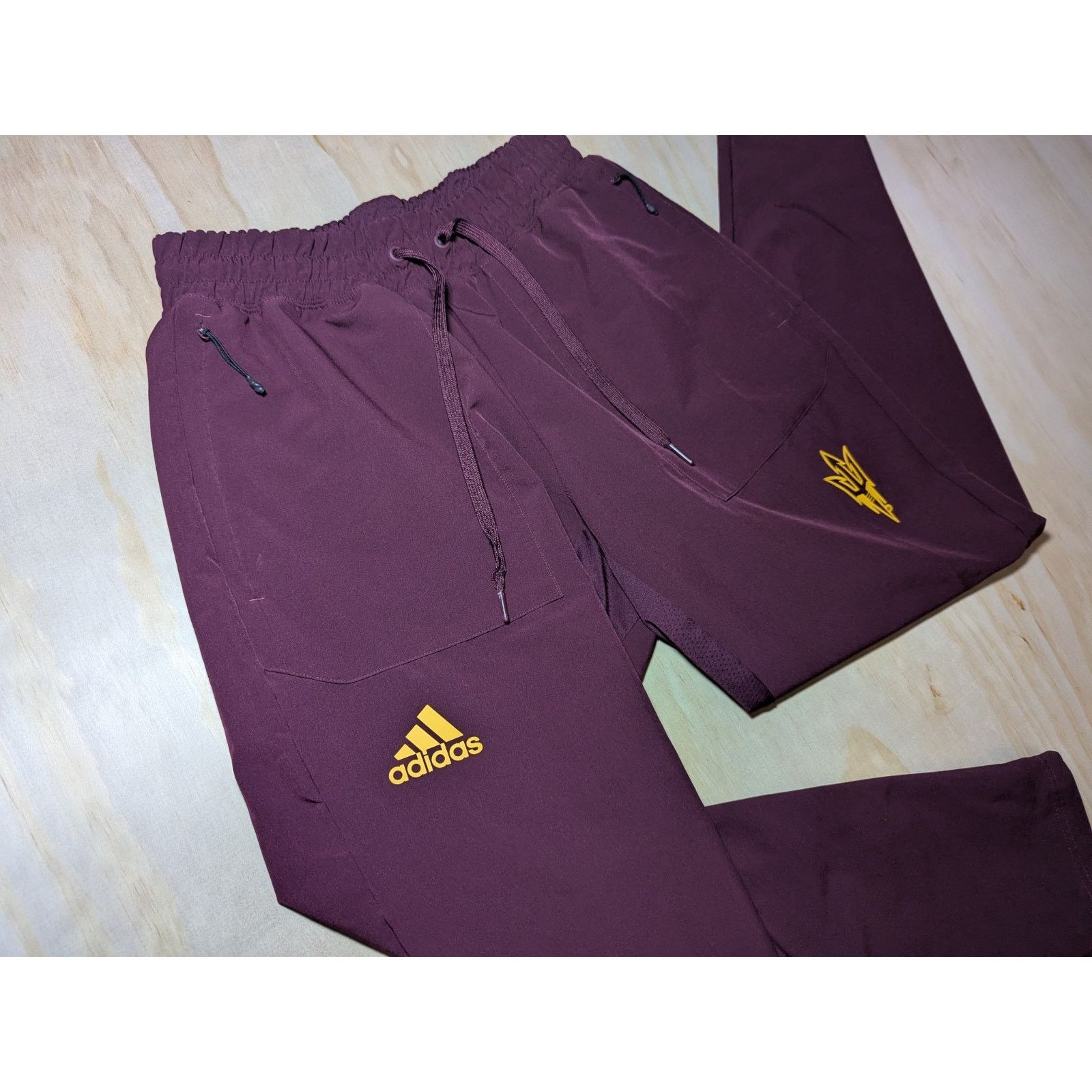 Adidas Adidas Men's Medium ASU Sun Devils Joggers Player Issued Size US 32 / EU 48 - 4 Thumbnail