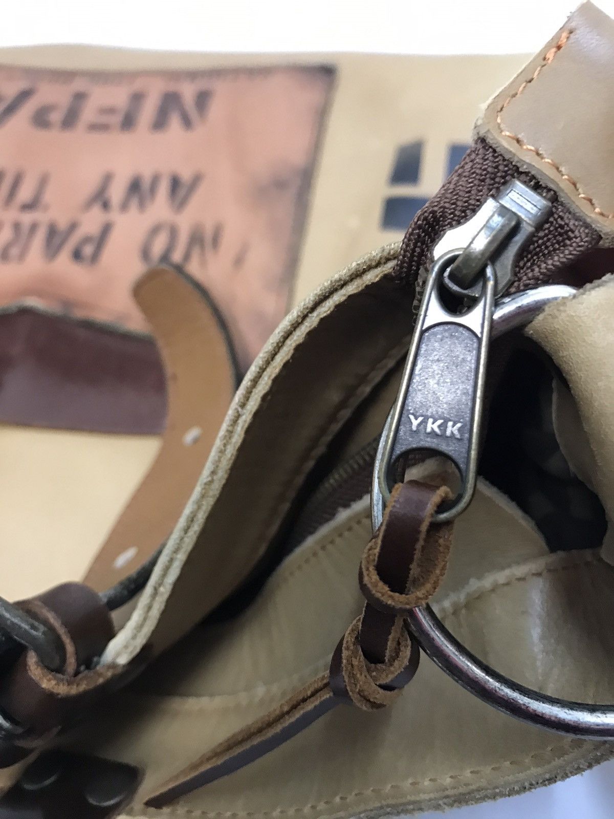 Japanese Brand × Leather Army Military Full Leather Tote Bag Bag Size ONE SIZE - 8 Thumbnail