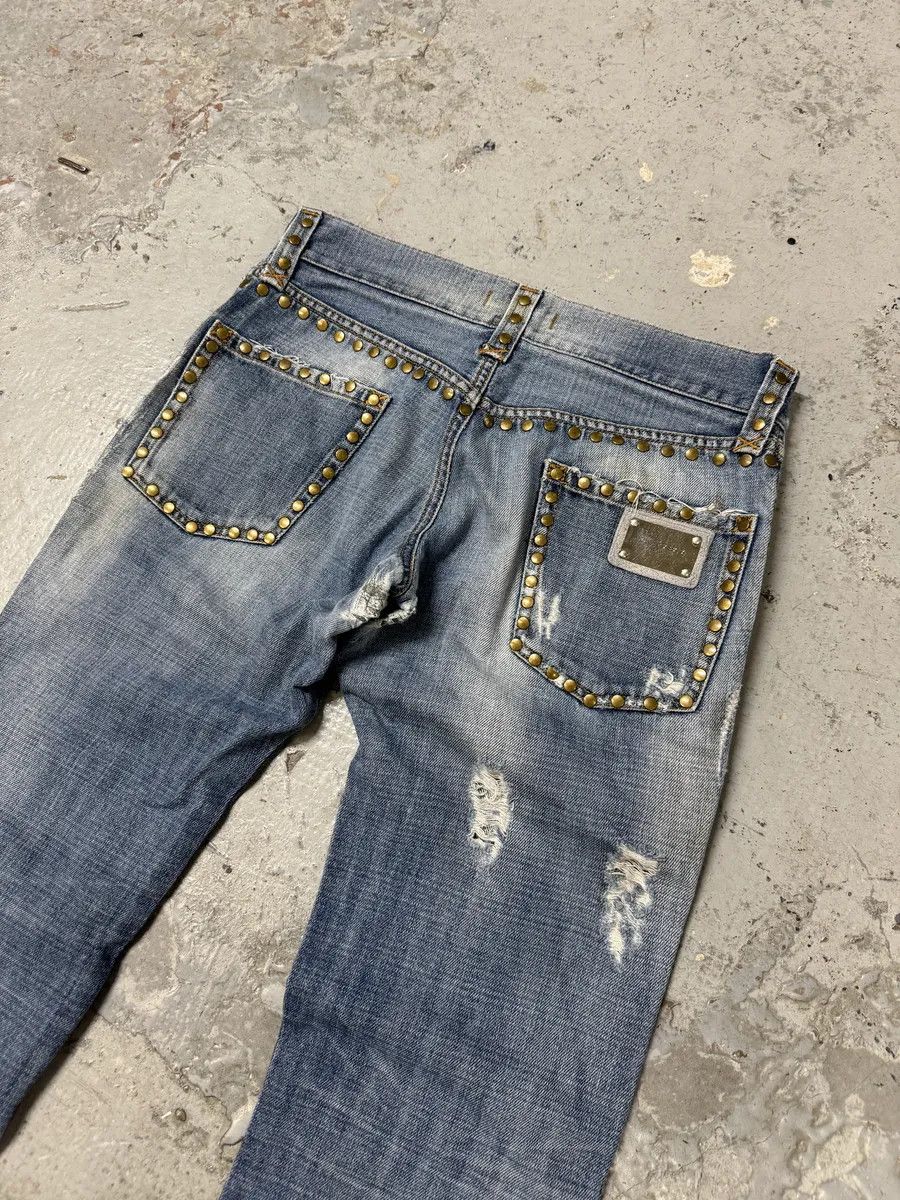 Dolce & Gabbana SS2006 Dolce & Gabbana Studded Blue Denim Jeans Size US 30 / EU 46 - 7 Thumbnail