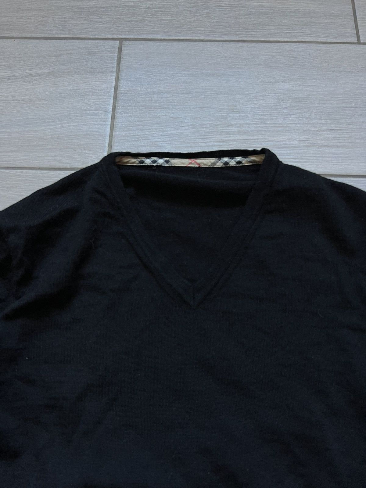 Burberry Vintage Burberry Sweatshirt Knit Black Old Money Size US L / EU 52-54 / 3 - 7 Thumbnail